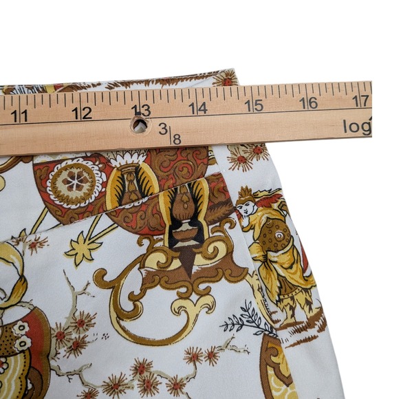 Signé Paris Women's French Designer Print Pants Capris Trousers Size 10 White - Picture 7 of 11